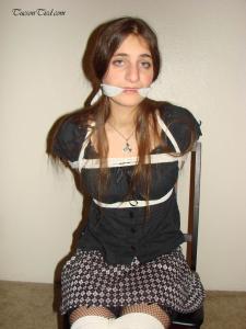 tucson-tied.com - Stiletto, Bound and cleave gagged on the chair... thumbnail